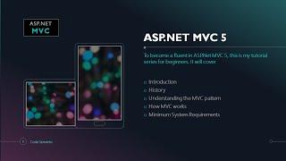 1   Introduction to ASP.Net MVC 5