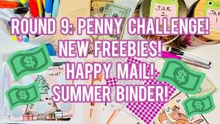 Budget/Savings Video: Round 9 Penny Challenge! Freebies! Happy Mail! Summer Binder!