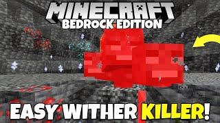 Minecraft Bedrock: EASIEST Wither Killer Tutorial! Defeat The Wither Boss! MCPE Xbox PS5 PC