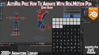 AutoRig Pro: How To Make Animation With RealMotion Pro Quick Guide