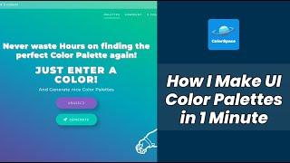 How I make UI Color Palettes in 1 Minute | How To Choose Right Color For Your Design