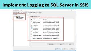 45 Implement Logging to SQL Server in SSIS
