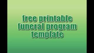 Free Printable Funeral Program Template Download