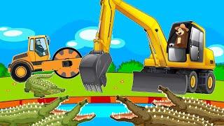The Bear Farm: Constructing a Canal to Rescue Crocodiles From Drought - Excavator, Truck | Vehicles