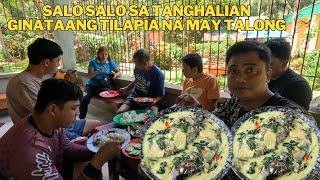 GINATAANG TILAPIA SALO SALO SA TANGHALIAN ANG FAMILYA @anthonyjaballa5323 @bomboyvlogs3518