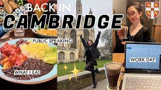 COME BACK TO CAMBRIDGE WITH ME | Day in my Life, Public Speaking & What I Eat in a Day