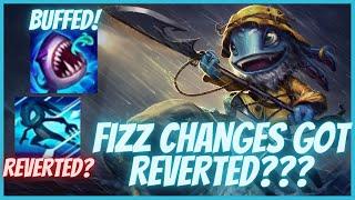 FIZZ CHANGES GET REVERTED IN PATCH 11.19!!| League of Legends