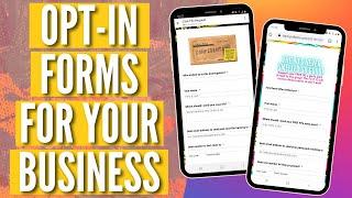 Using Opt-In Forms For Your Business (JotForm Example)