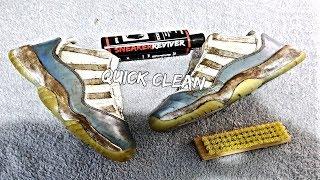 Dirty AJ 11 Quick Cleaned With Sneaker Reviver