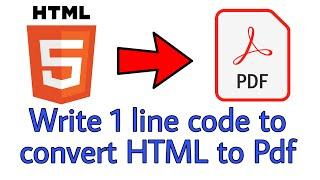 HTML to PDF How To Convert HTML to PDF Document. window print