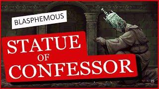 Statue of Confessors in Library of Negated Words (Confessor Arena) - Blasphemous