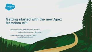Getting Started with the New Apex Metadata API
