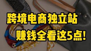 跨境电商独立站创业，赚钱全看这5点！