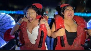 “Insane Slingshot Ride Reaction! Two Girls Scream Their Hearts Out!” | slingshot ride fails