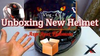 Unboxing Axor Apex venomous full face helmet | Review | Vlog 4 | Best helmet under 5000 for touring