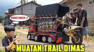 muatan trail Dimas!! niat ngetes walkie talkie malah kak adit kepleset ngrusakin trailnya dimas