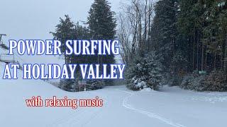 20 Minutes of Powder Skiing at Holiday Valley With Relaxing Music