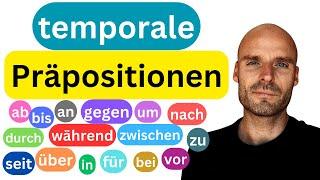 ALLE temporalen Präpositionen (in einem Video )