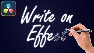 Write On Effect Tutorial in Davinci Resolve | Handwriting Text Effect