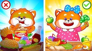 Healthy Food Vs Junk Food Song  Funny Kids Songs And Nursery Rhymes by Lucky Zee Zee