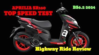 Aprilia SR 160 Top Speed Test and Ride Review - INSANE SPEED