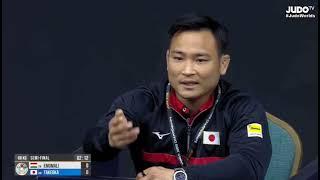 Takeshi TAKEOKA   EMOMALI Nurali ,semi-final-66kg, World  Judo Championships Abu Dhabi  2024