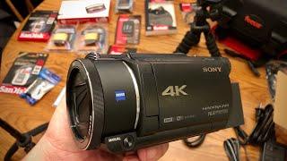Sony FDR-AX53 UHD 4K Handycam Camcorder UNBOXING and DEMO REVIEW