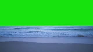 Green screen Sea waves effect  || Beach waves || 4K || Green screen video