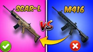Scar-L vs M416 (PUBG MOBILE) Which one is better? Weapon Comparison Guide/Tutorial