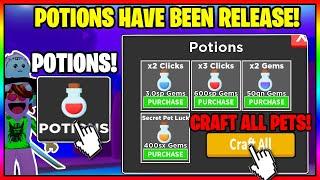 TAPPING MANIA just *RELEASED* new *POTIONS!* ALSO *CRAFT ALL* HAS BEEN RELEASED! AFK GRIND! - ROBLOX