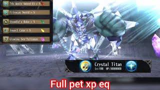 1 Slots Tips Fast Solo Pet Leveling Crystal Titan || Toram Online トーラム ペット