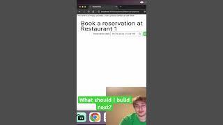 Booking my first Reservation with the app I built