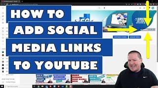 HOW to ADD SOCIAL MEDIA LINKS to YOUTUBE BANNER