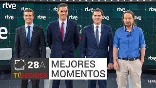 5 mejores momentos del debate a cuatro en RTVE