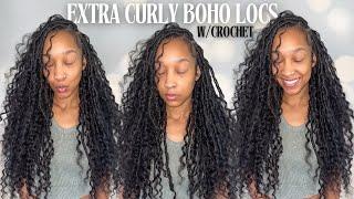 DIY Quick Curly Boho Locs using CROCHET Feat Hot Braids Human Hair