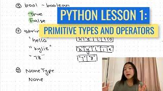 Basic Types and Operators in Python | Python for Beginners Lesson 1 | Code with Kylie