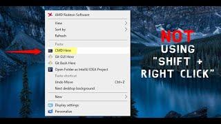 How to add CMD HERE Windows 10|NOT using shift + right click