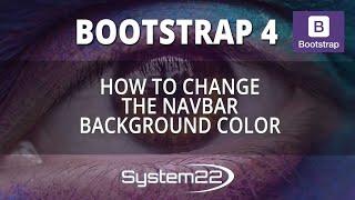 Bootstrap 4 How To Change The Navbar Background Color 