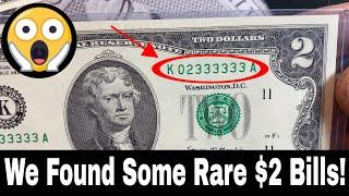 Searching $2 Bills For Star Notes and Cool Serial Numbers