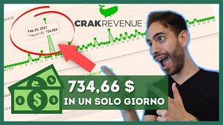 734,66$ IN UN SINGOLO GIORNO con l'Affiliate Marketing (grazie a CrakRevenue)