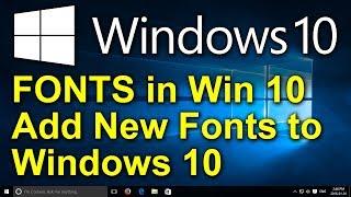 ️ Windows 10 - How to Install Fonts - Add Fonts to Windows 10