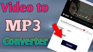 how we  convert video to audio | Video converter | convert in mp3 | tech4u