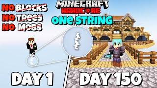 I Survived 100 Days on One String Minecraft Hardcore(hindi)