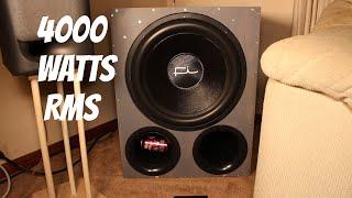 Monster DIY 4000 Watt Subwoofer Playing  20hz and up Sine-waves, Did I Break It?