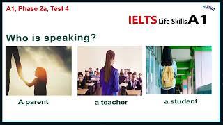 IELTS Life Skills A1 Listening practice Test 4   ►  New 2024