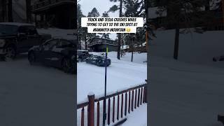 Truck and Tesla crashes while trying to get to ski spot during winter storm at Mammoth Mountain 