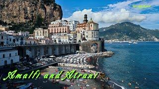 Amalfi & Atrani, Italy, drone footage 4K, Amalfi Coast, Province of Salerno, New 2024 travel guide.