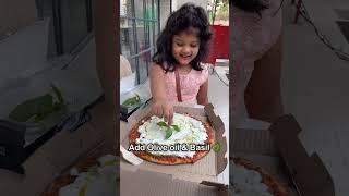 4-year old tries Domino’s NEWLY Launched Burrata Pizza! #shorts #ashortaday #foodshorts