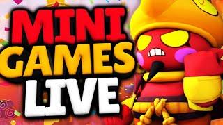 Playing minigames with viewers in Brawl Stars Live Stream ️  (talking with viewers)