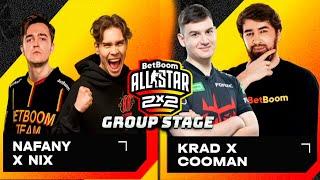 НИКС И НАФАНЯ ПРОТИВ КУМАНА И КРАДА ИГРАЮТ BetBoom AllStar 2x2 || Group Stage 5 map